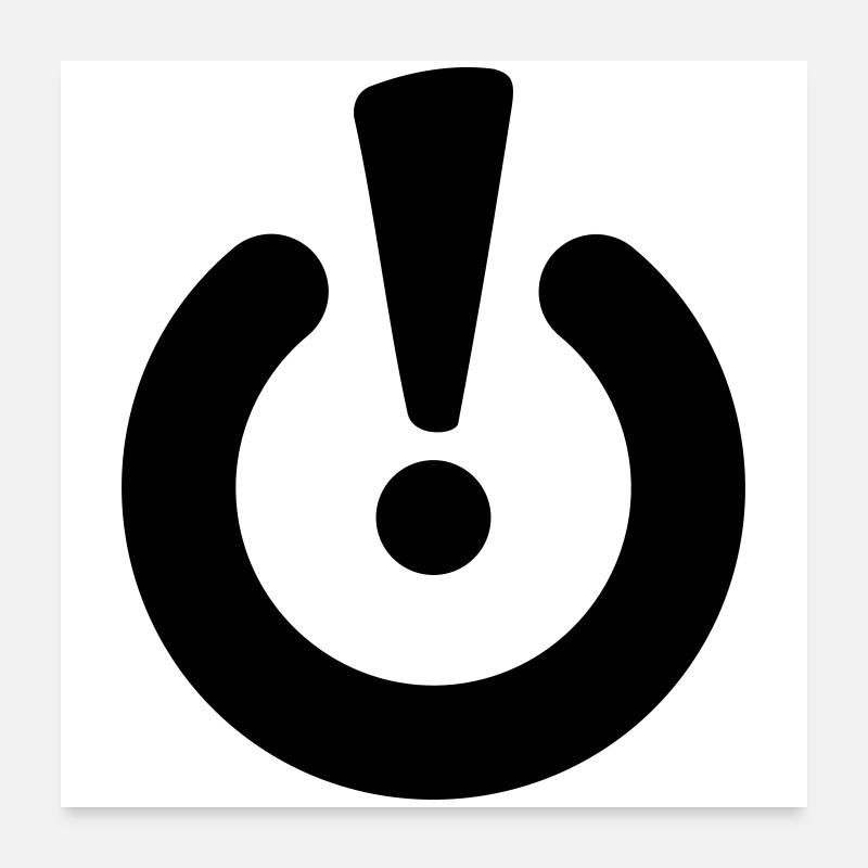 Symbole de veille - Arrêt du téléviseur lors de l’économie d’énergie Poster 60 x 60 cm