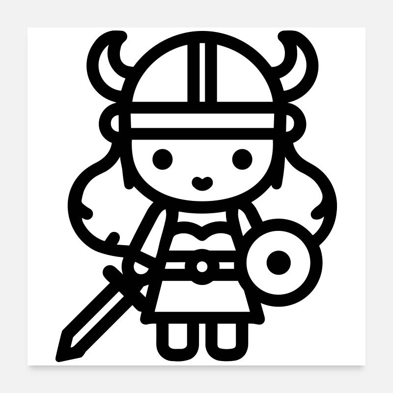 guerrier Poster 60 x 60 cm