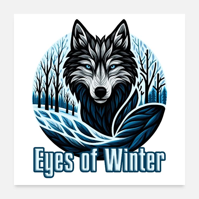 Augen des Winters Poster 60x60 cm