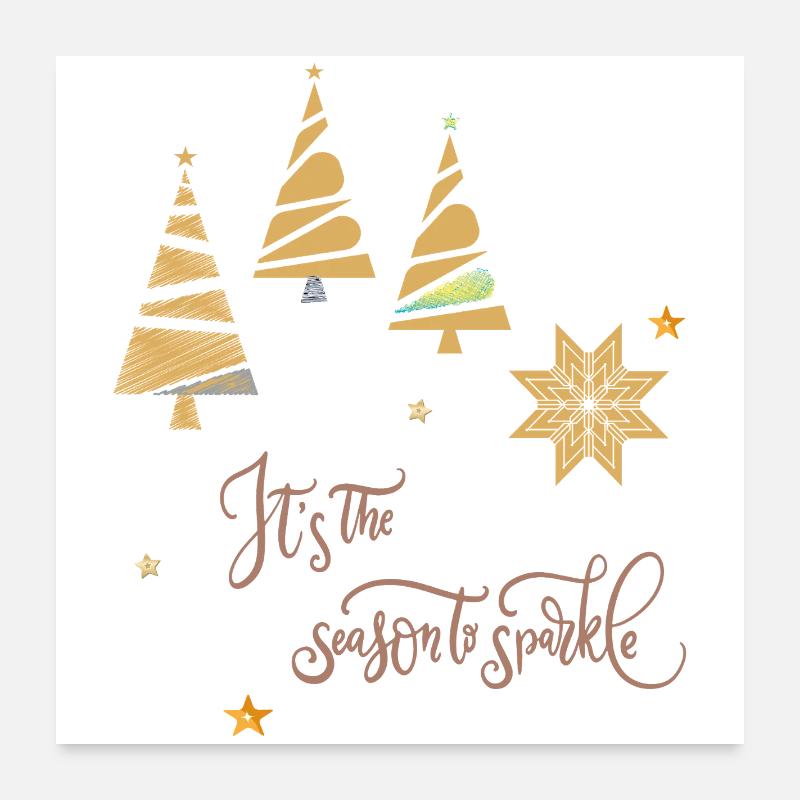 Période de Noël Poster 60 x 60 cm