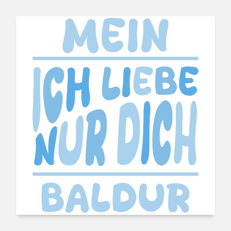 Mann Baldur Poster 60x60 cm