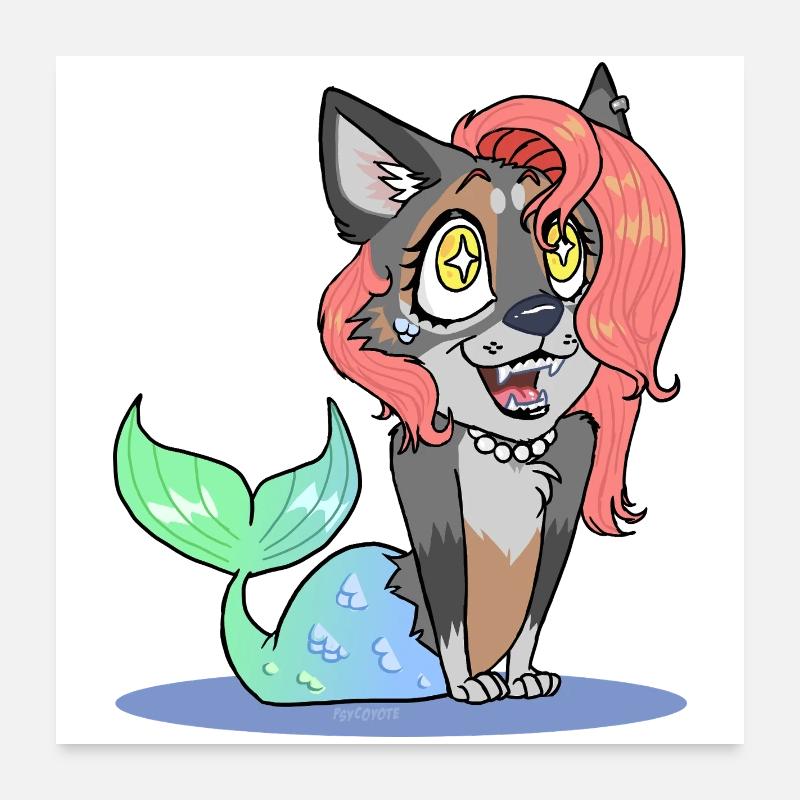 Coral (Version Chibi) (par Leni Riosa) Poster 60 x 60 cm