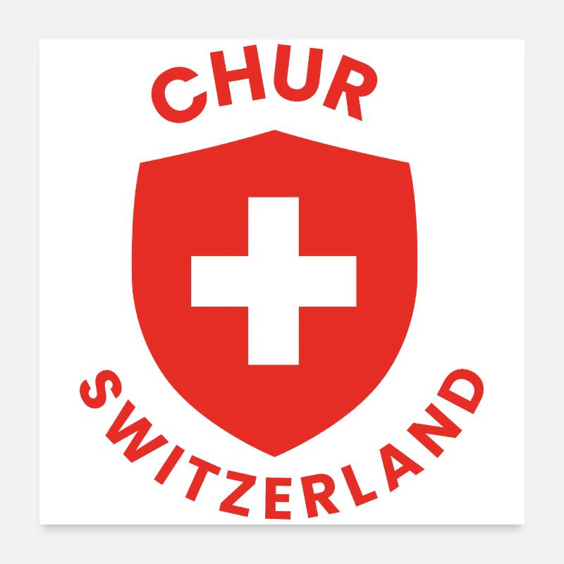 Conception du bouclier de Coire en Suisse Poster 60 x 60 cm