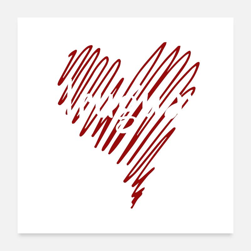 Ich liebe Uruguay, Herz Uruguay Poster 60x60 cm