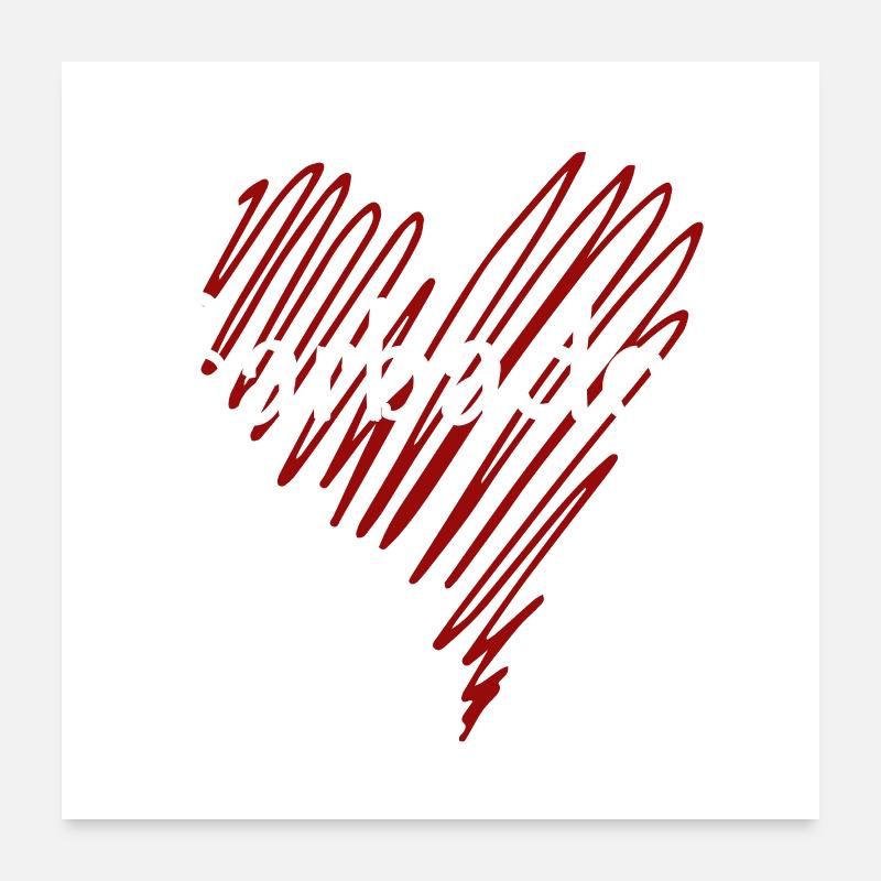 J’adore la Barbade, c’est le cœur de la Barbade Poster 60 x 60 cm