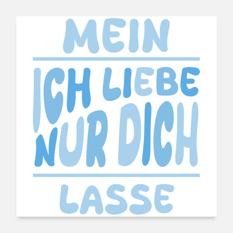 Mein Liebe Nur Dich Name Lasse Poster 60x60 cm