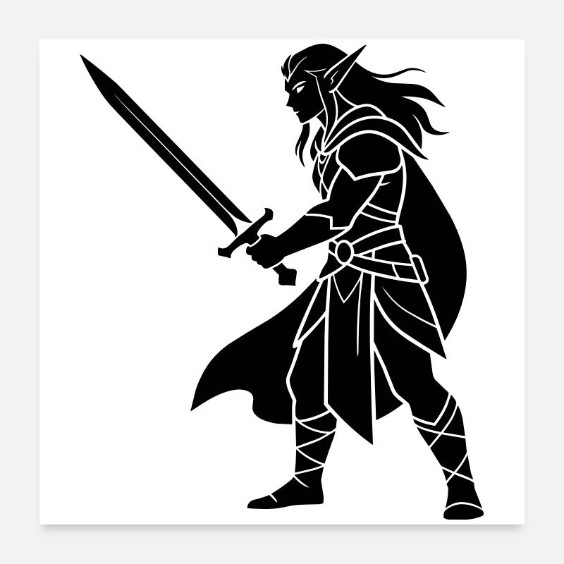 dark elf Poster 24" x 24" (60x60 cm)