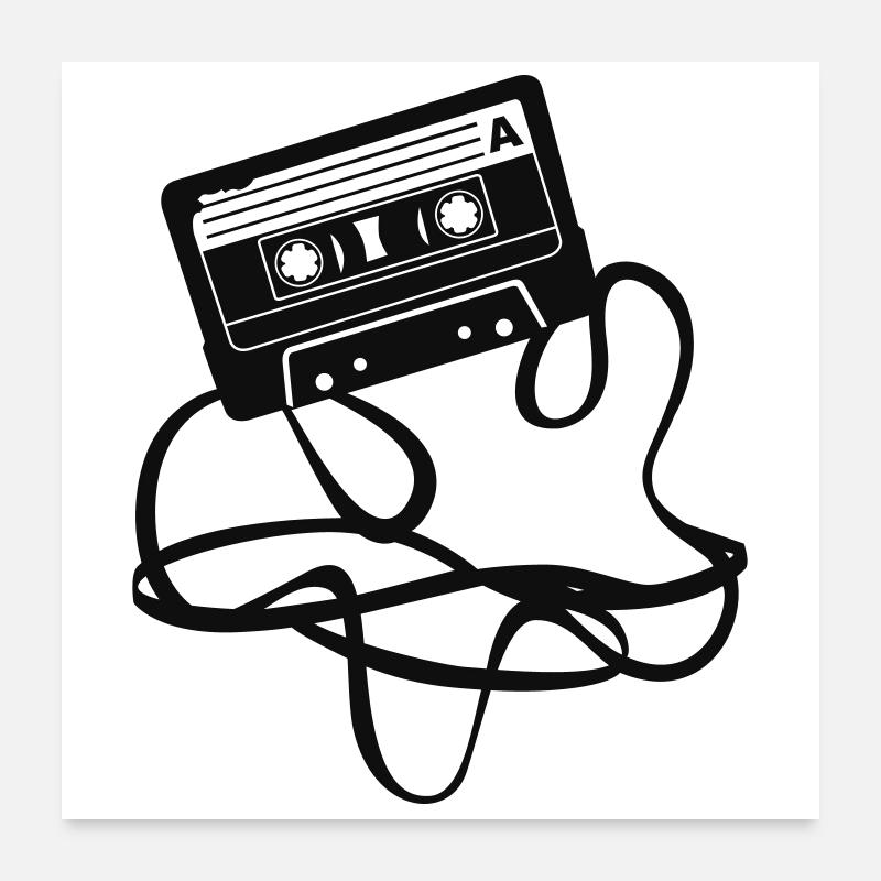 Cassette - bande Poster 60 x 60 cm