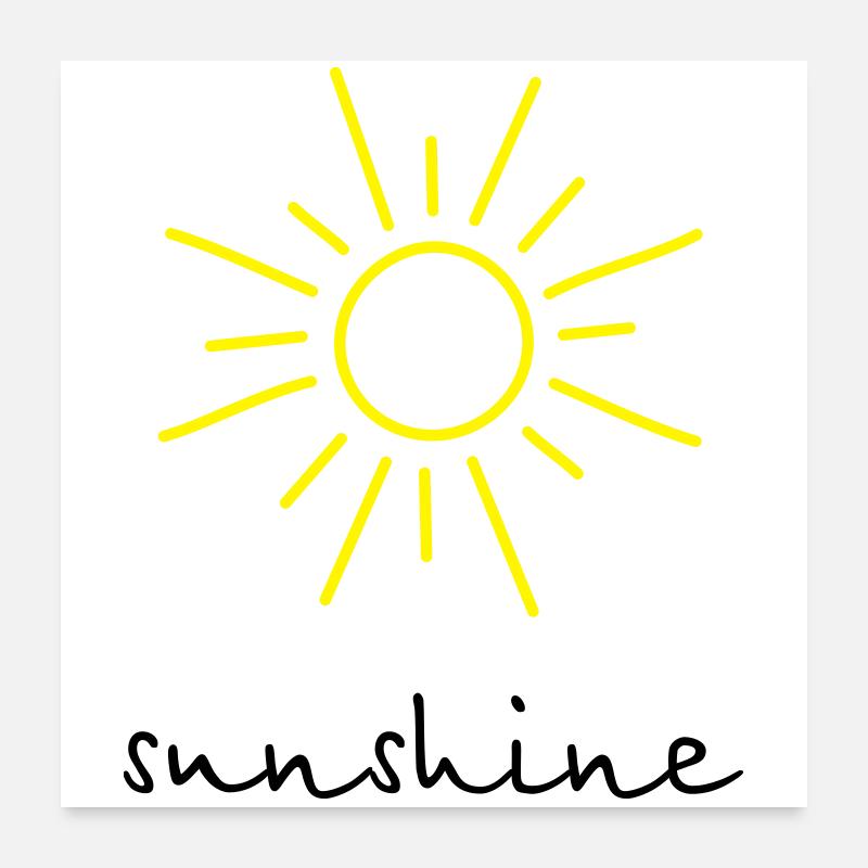 sunshine Sonne Poster 60x60 cm