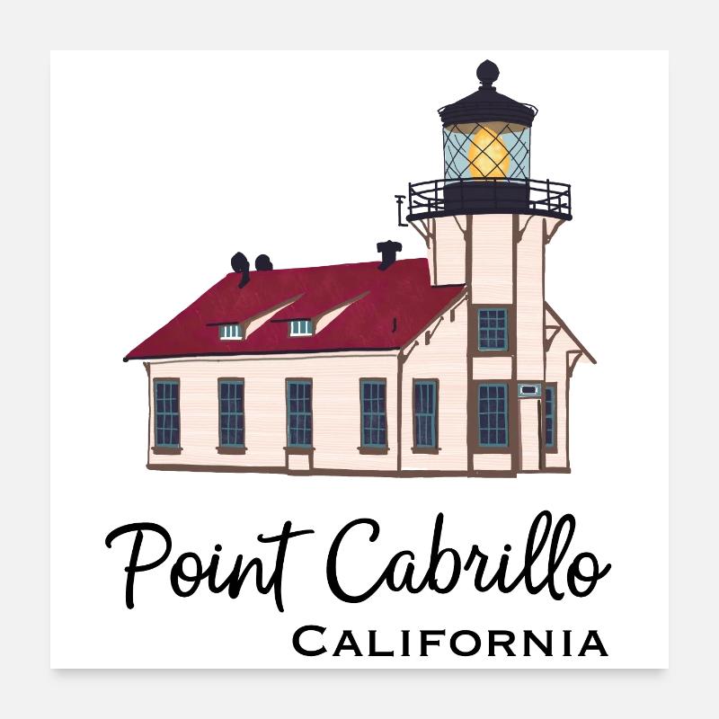 California, Point cabrillo light, America Poster 24" x 24" (60x60 cm)