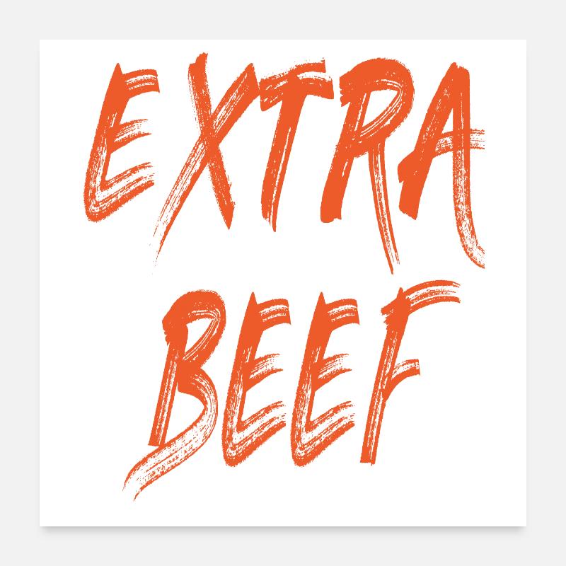 Das Extra Rindfleisch Poster 60x60 cm