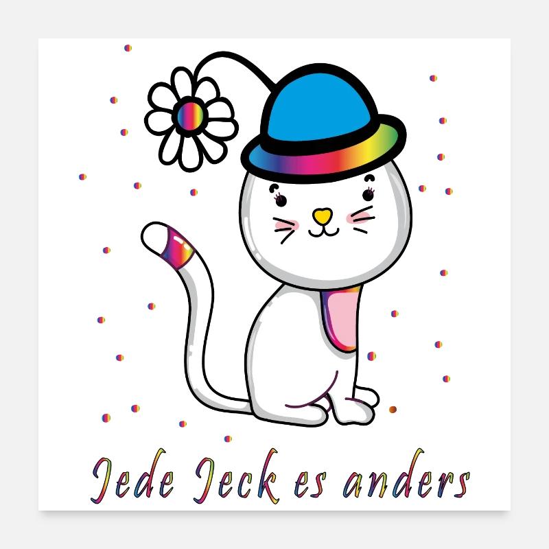every jeck it's different carnival confetti Poster 24" x 24" (60x60 cm)