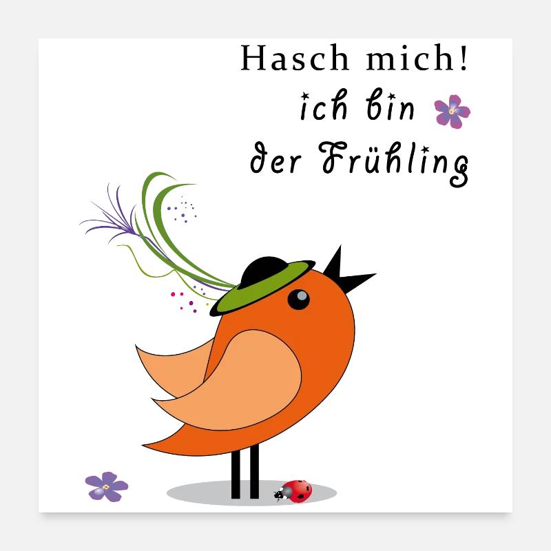 Hash me, I'm the spring sparrow Poster 24" x 24" (60x60 cm)