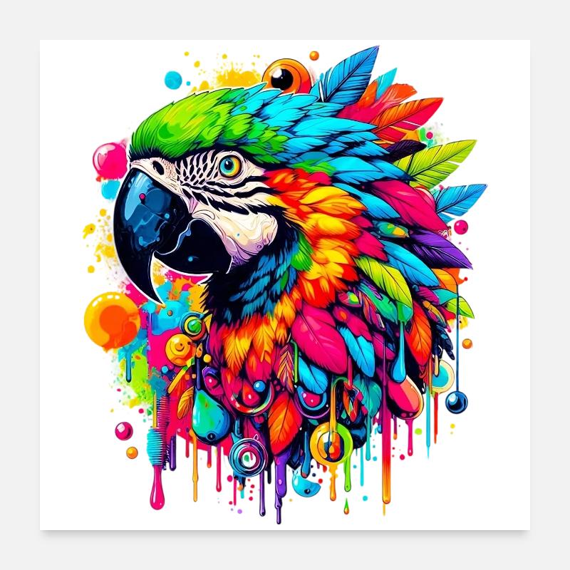 Parrot Poster 24" x 24" (60x60 cm)