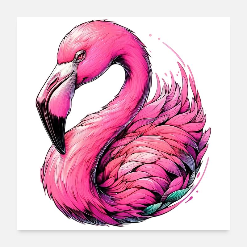 Flamingo Poster 60x60 cm
