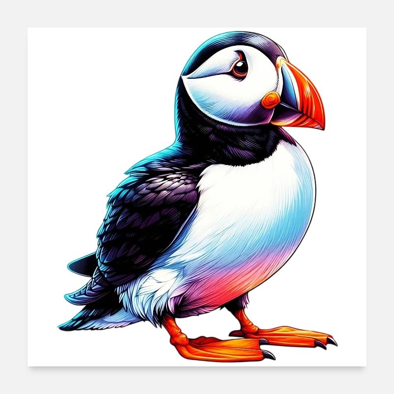 Papageitaucher Poster 60x60 cm