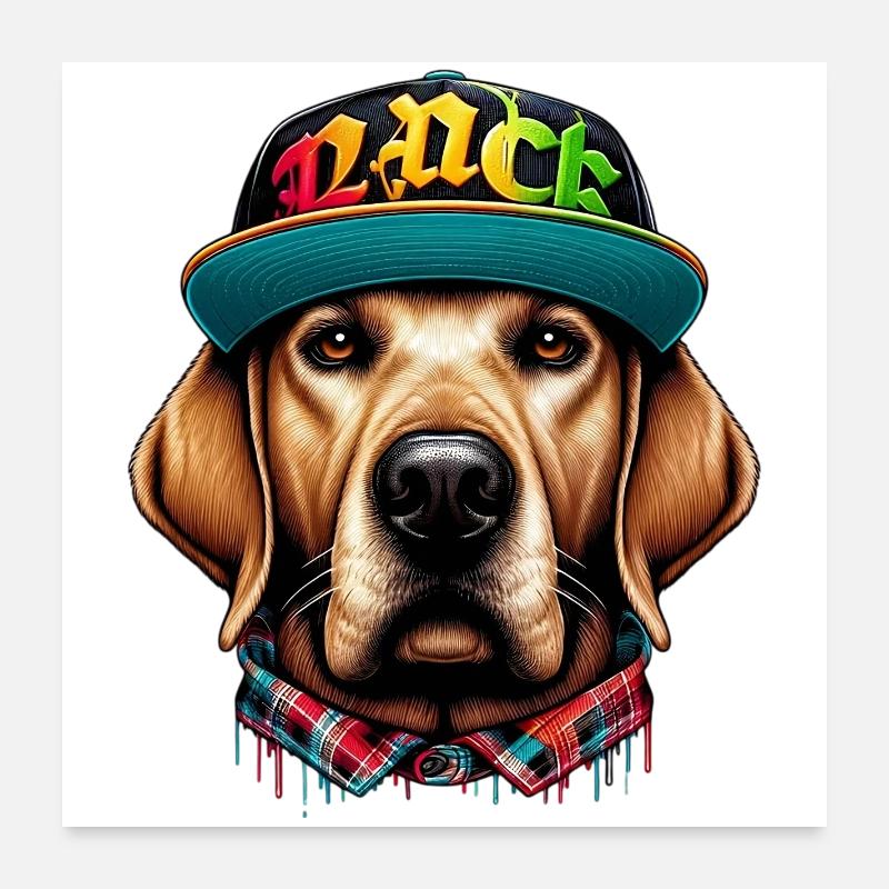 Hund Poster 60x60 cm