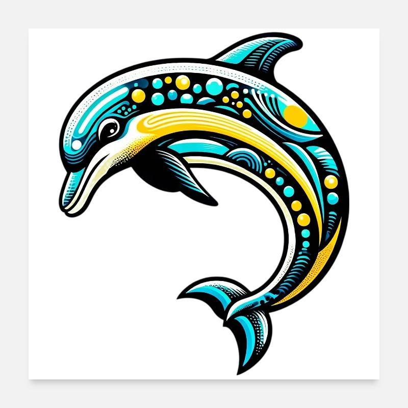 Delfin Poster 60x60 cm