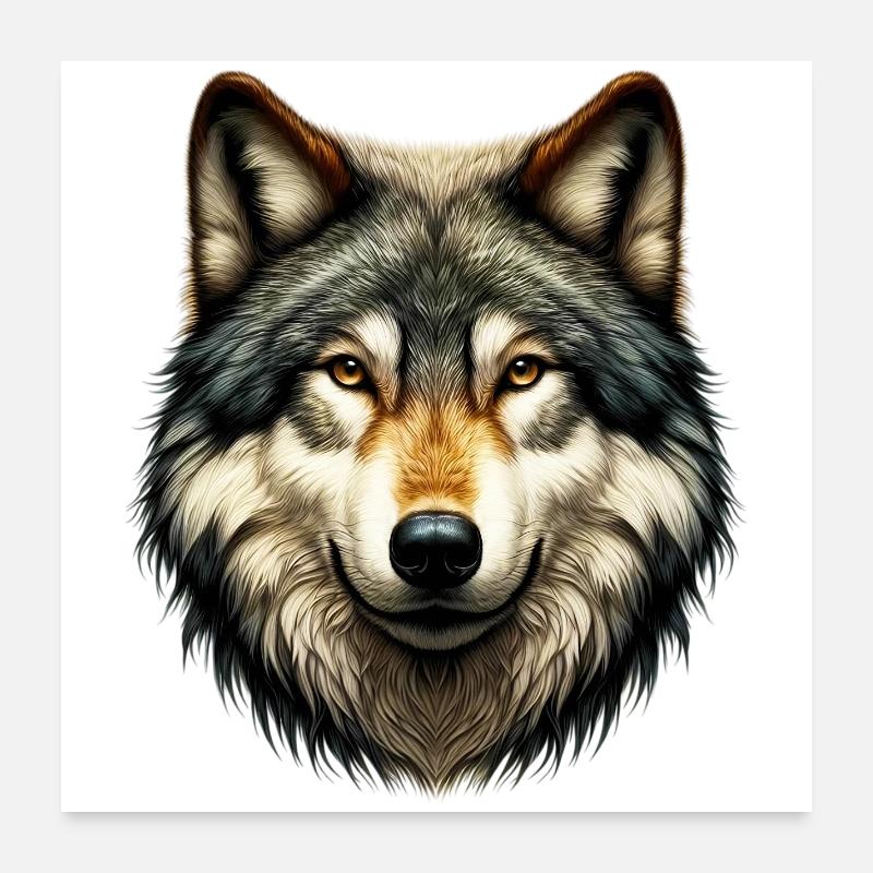Loup Poster 60 x 60 cm