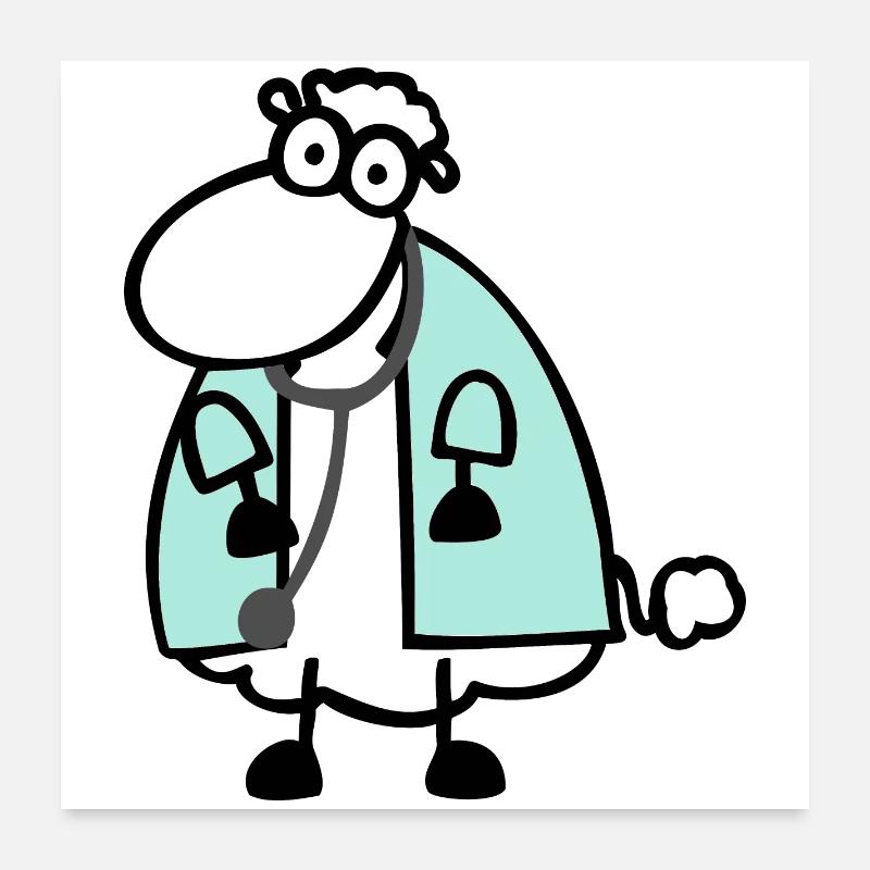 Arztschaf 2 Poster 60x60 cm