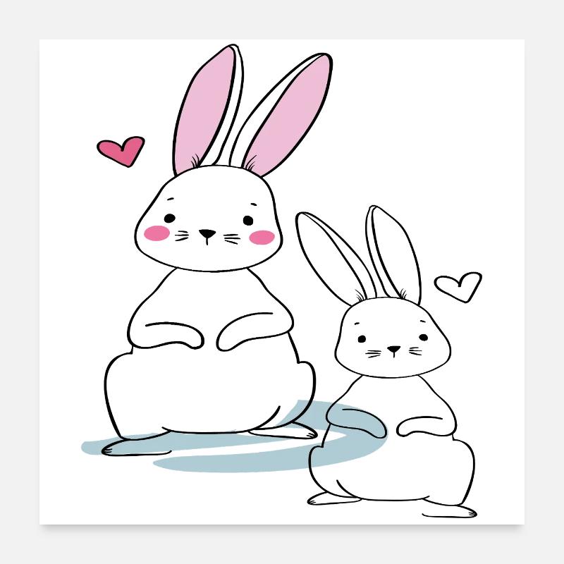 Osterhasen Poster 60x60 cm