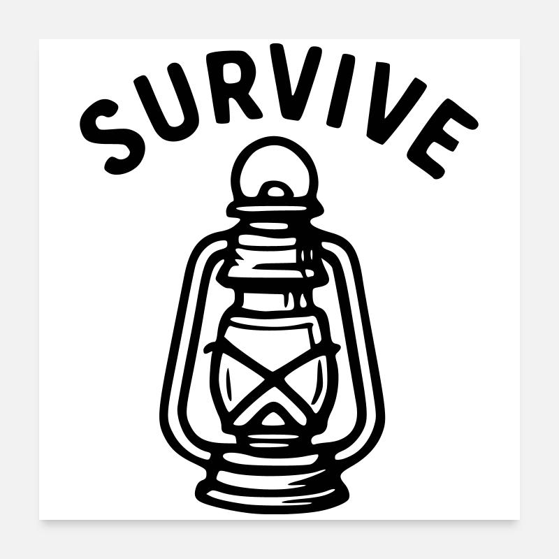 Survive - lantern Poster 24" x 24" (60x60 cm)