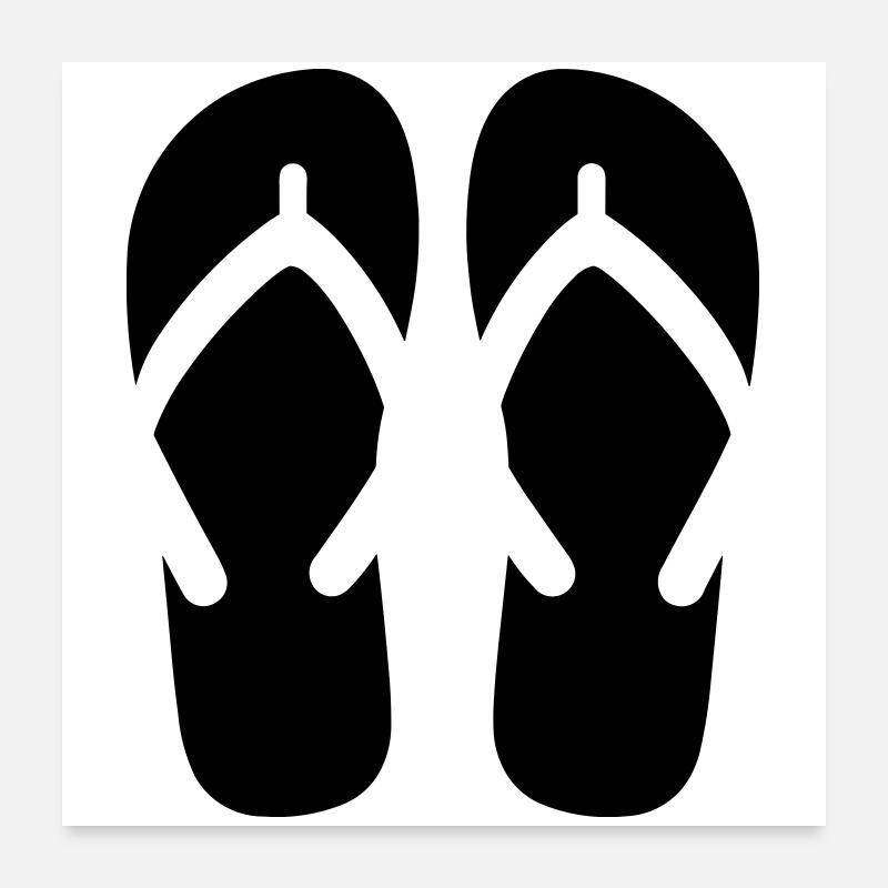 Flip flops Poster 24" x 24" (60x60 cm)
