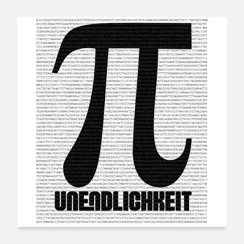 Pi Sign from Number Pattern - Poster 24" x 24" (60x60 cm) - white