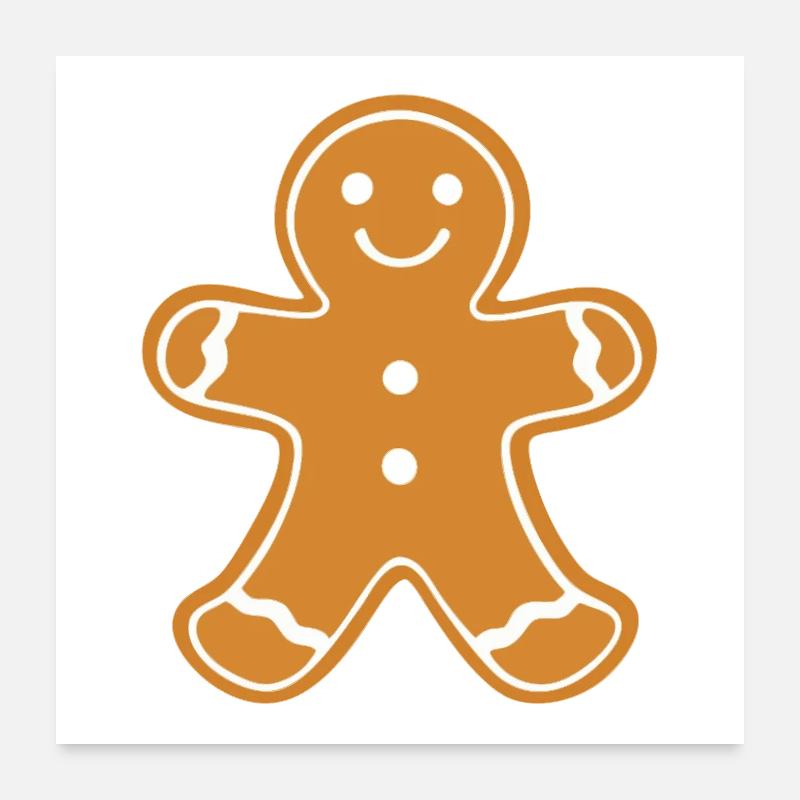 Gingerbread Man Classic Gingerbread Man Poster 24" x 24" (60x60 cm)