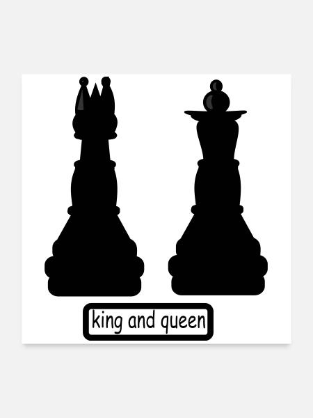 king_and_queen - Poster 24" x 24" (60x60 cm) - white - Front