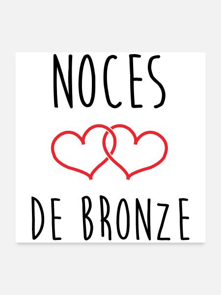 Bronze Wedding 22 Years of Love - Poster 24" x 24" (60x60 cm) - white - Front