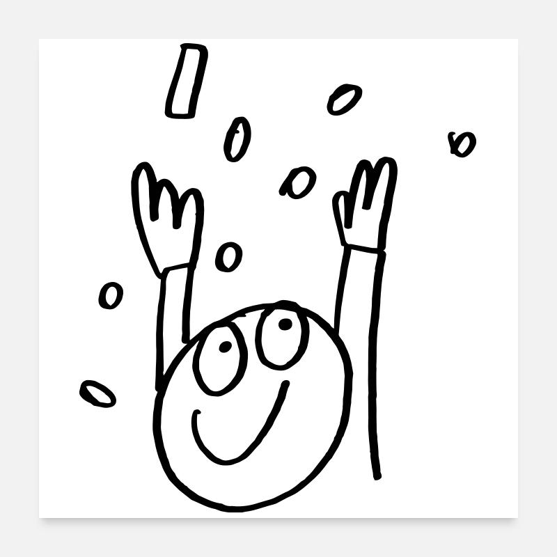 LetsCelebrate - Poster 24" x 24" (60x60 cm) - white