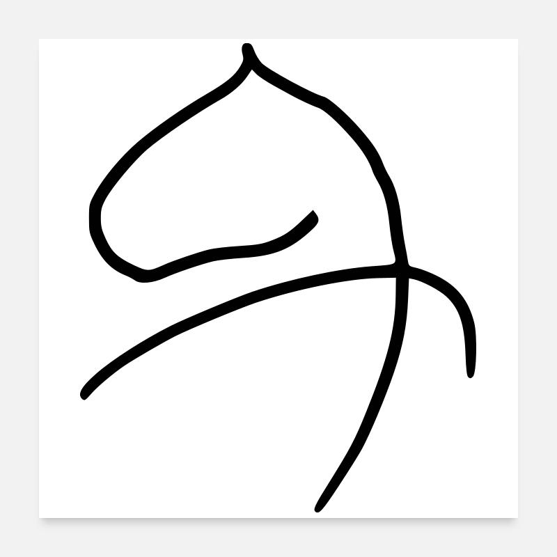 Pferd Poster 60x60 cm