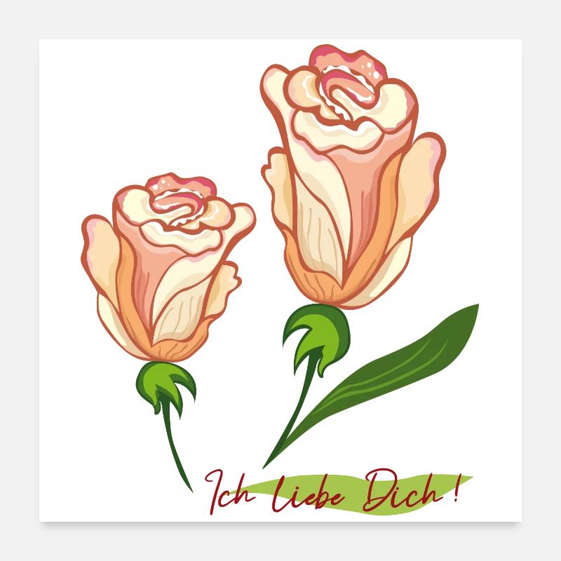 Ich liebe Dich Poster 60x60 cm