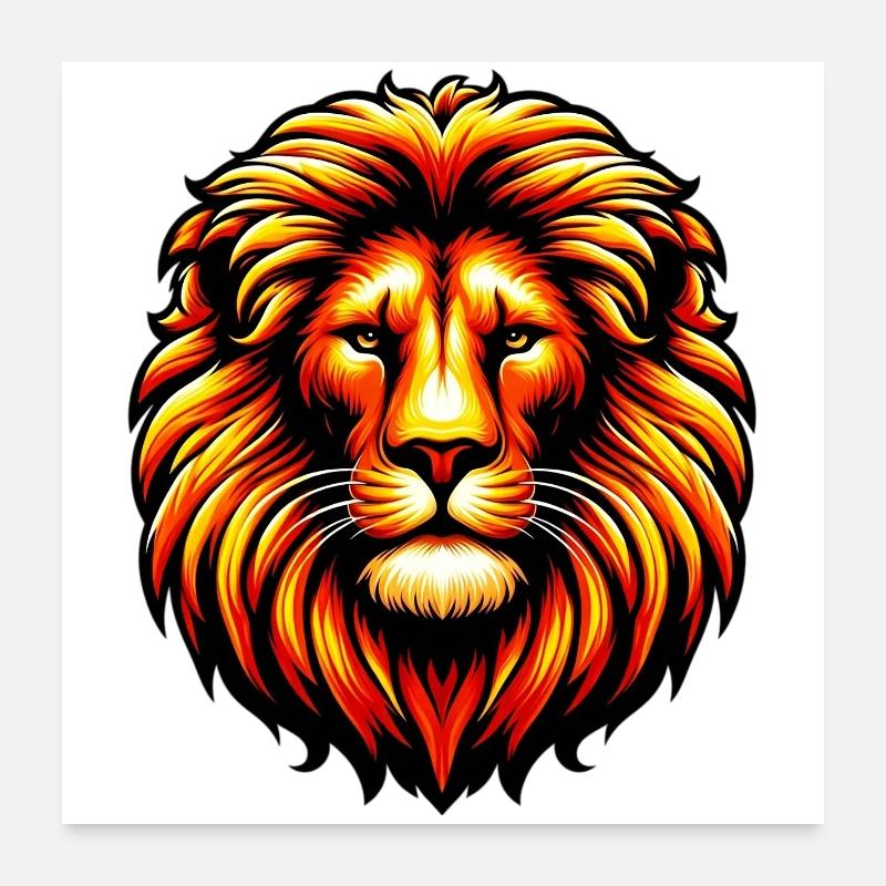 Lion Poster 60 x 60 cm