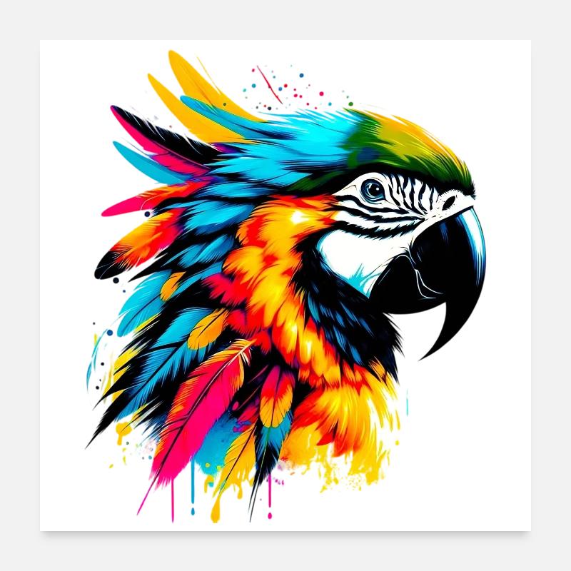 Parrot Poster 24" x 24" (60x60 cm)