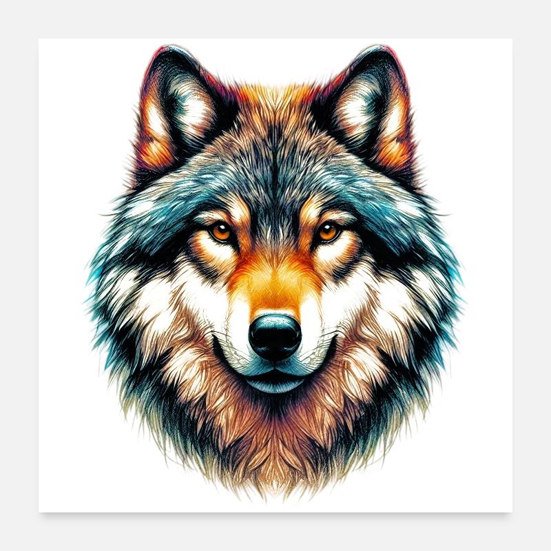 Wolf Poster 60x60 cm