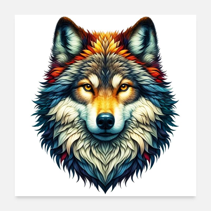 Loup Poster 60 x 60 cm
