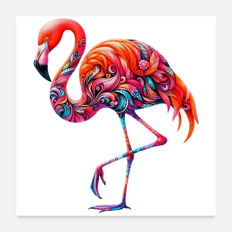 Flamingo Poster 24" x 24" (60x60 cm)