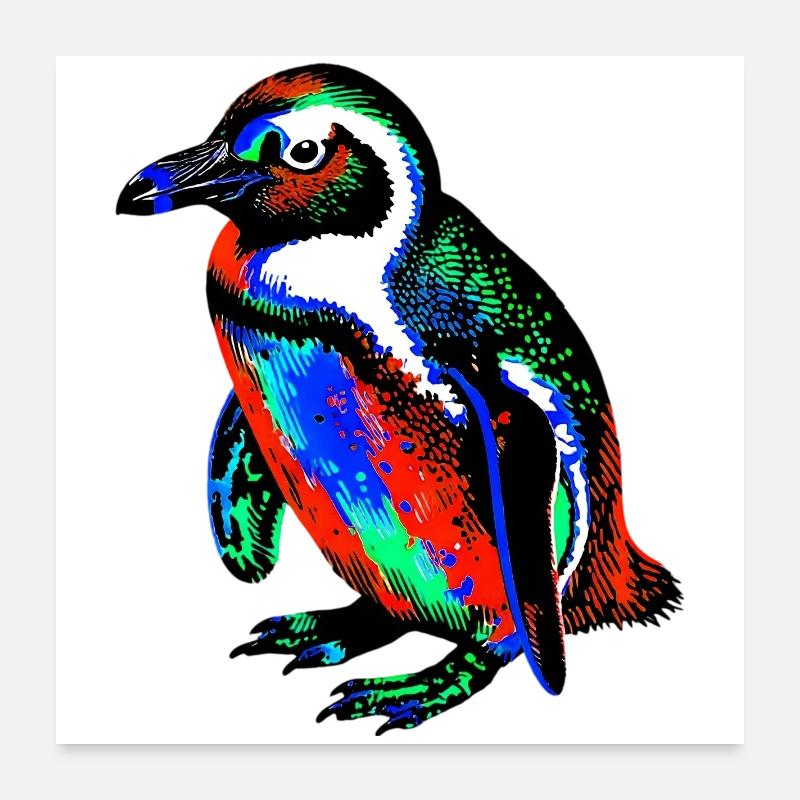 Pinguin Poster 60x60 cm