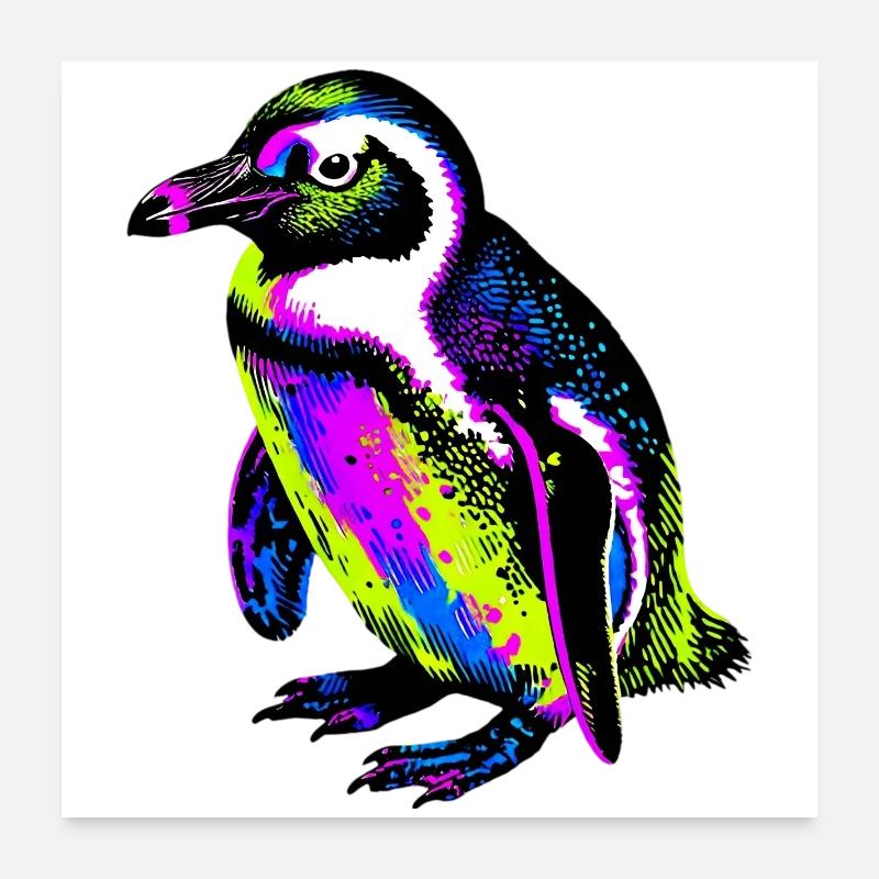 Pinguin Poster 60x60 cm