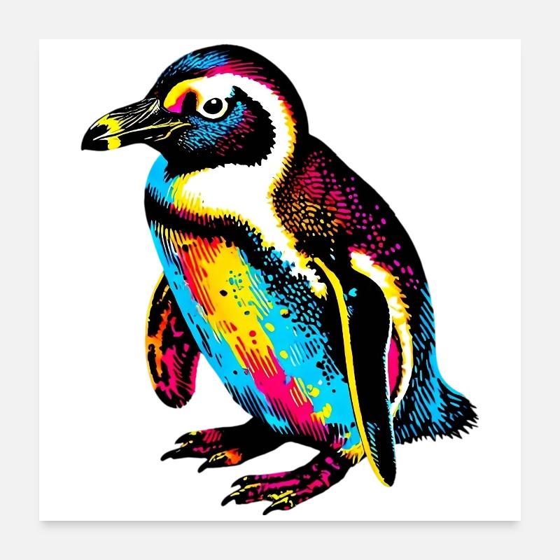 Pinguin Poster 60x60 cm