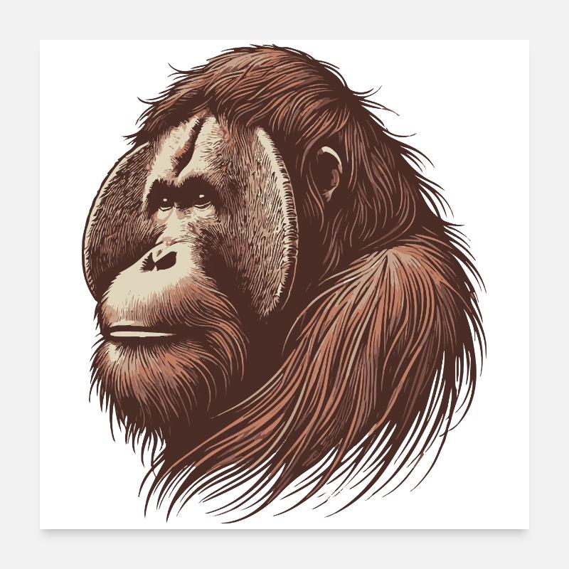 Orang-outan Poster 60 x 60 cm