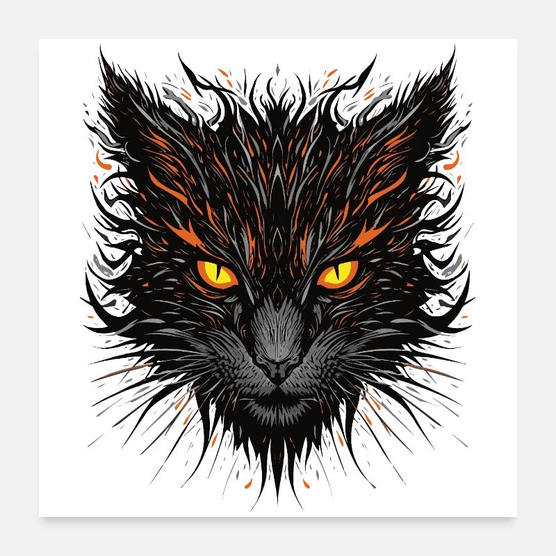 Chat Audacieux Poster 60 x 60 cm