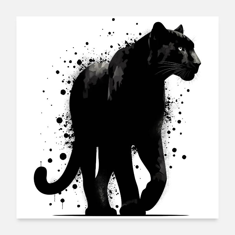 Elegant Panther Poster 24" x 24" (60x60 cm)