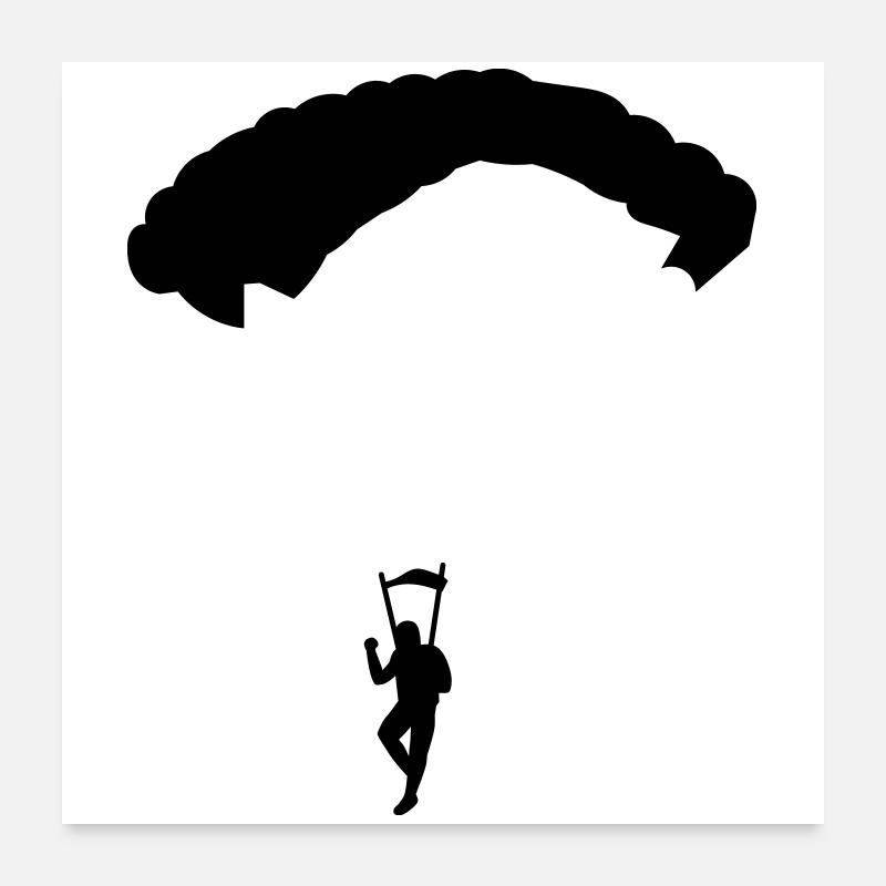 Fallschirm Poster 60x60 cm