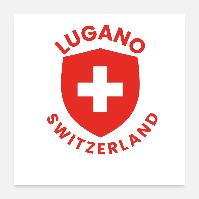 Emblème du Bouclier de Lugano Poster 60 x 60 cm