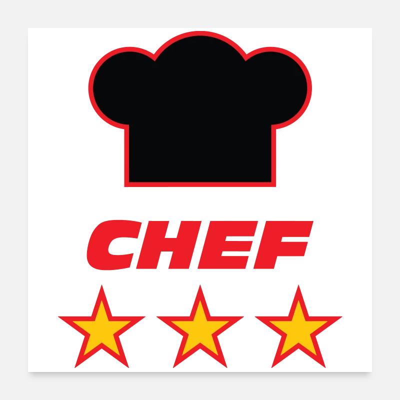 Chef - Kitchen - Cook Poster 24" x 24" (60x60 cm)