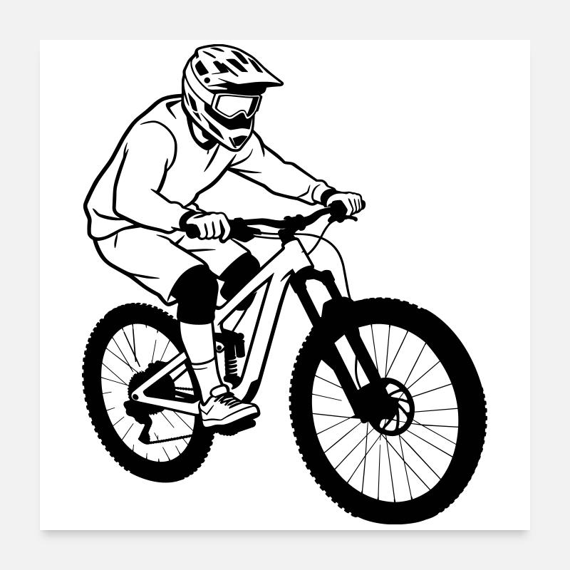 VTT de descente Poster 60 x 60 cm