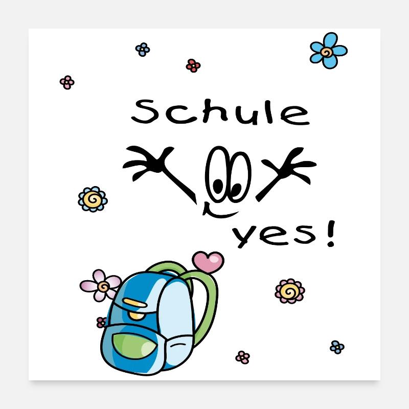 Schule yes Poster 60x60 cm